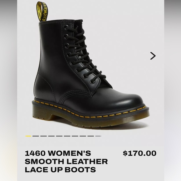 NWOT Dr. Martens 1460 Boots: Black Smooth Leather - Picture 4 of 9